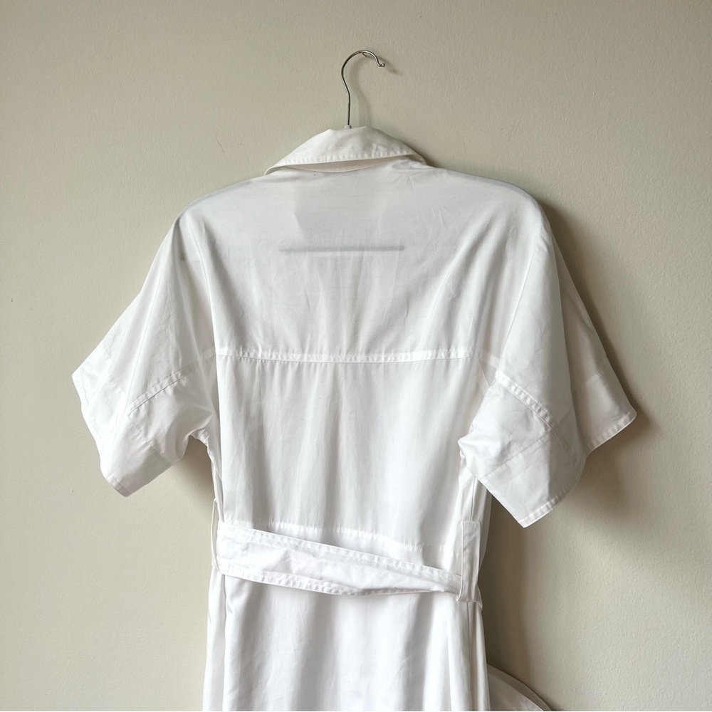 NWT Vince White Short Sleeve Utility Midi Shirt Dress - Picture 6 of 10